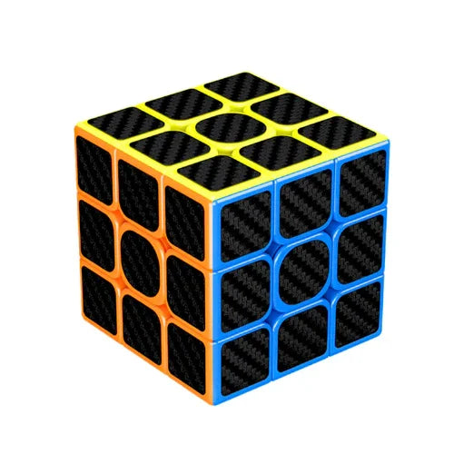 Cubo Mágico 3x3 Texturizado em Fibra de Carbono Colorida Giro Suave Durável Educativo de Agilidade Exclusivo - Acessórios Games 89