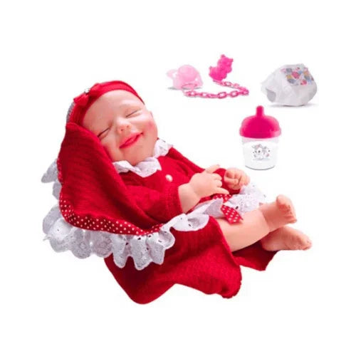 Boneca Diver New Born Unique Collection Macacão Vermelho Visual Realista Conforto - Acessórios Games 89