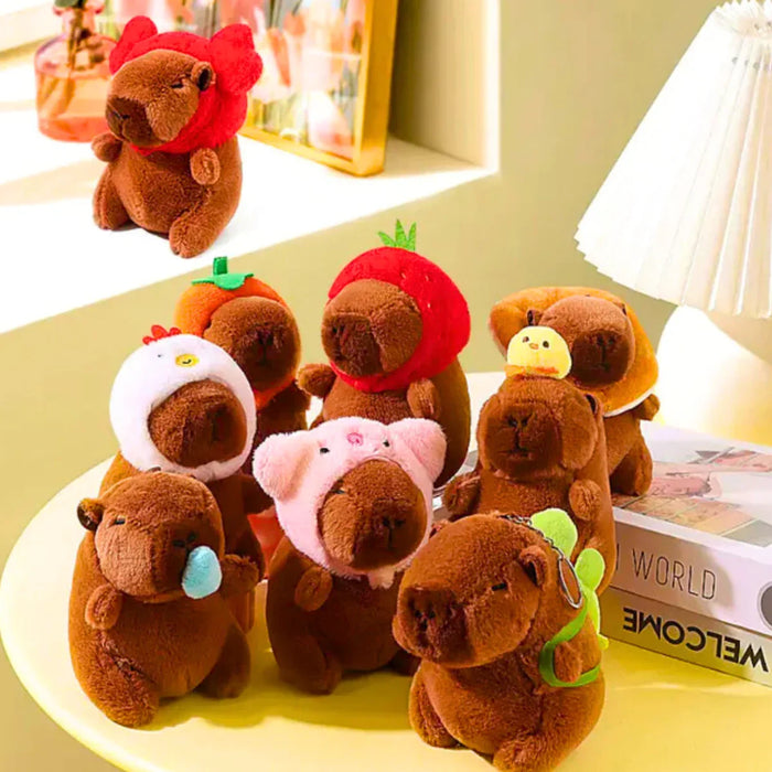 Chaveiro Capivara de Pelúcia e Tartaruga Fofa Decorativa para Mochila Bolsa Brinquedo Presente Infantil Único - Acessórios Games 89